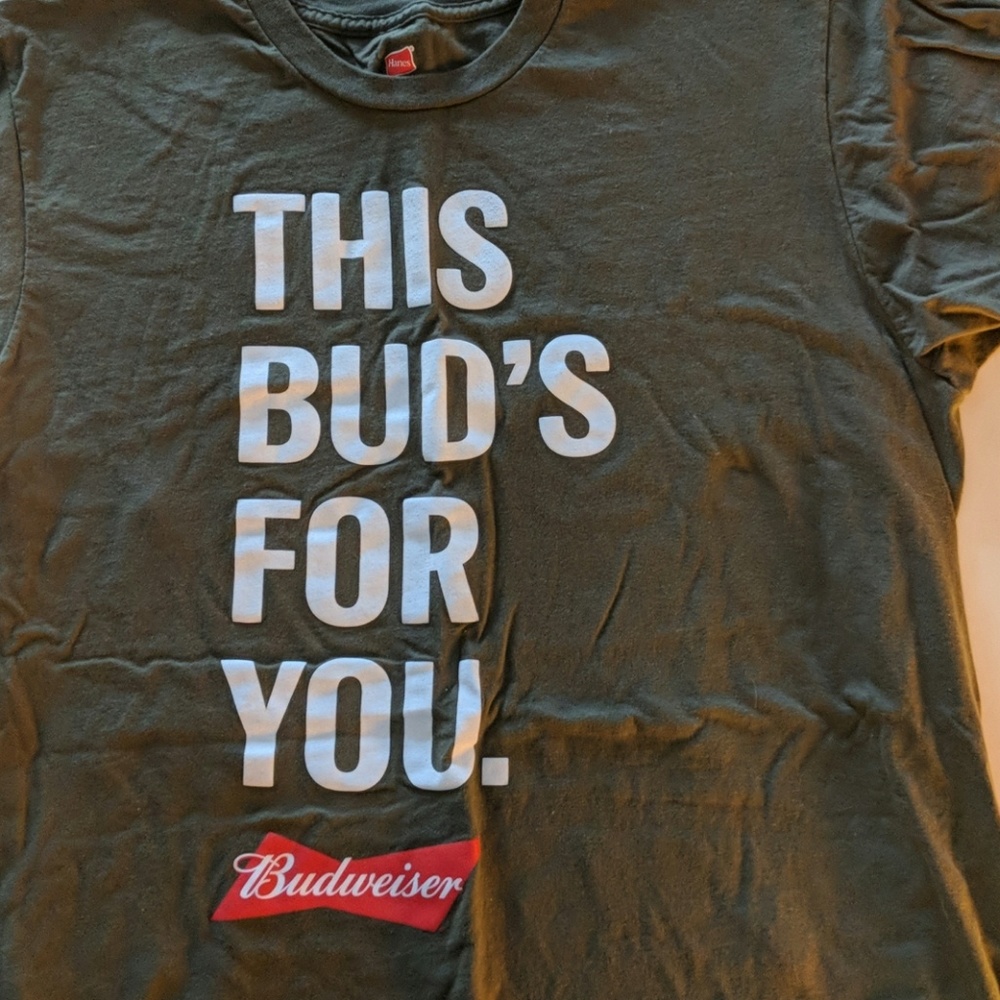 Budweiser beer veterans‎ promo t-shirt